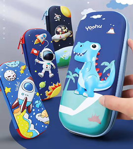 Bóng Chày Khủng Long Dây Kéo Màu Đen Pouch Hardtop Công Suất Lớn Tổ Chức Trẻ Em Dễ Thương Bút Chì Trường Hợp Cho Bé Trai Cô Gái Với Ngăn - Product Image 1