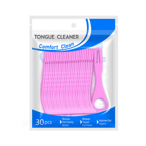 <b>Tooth</b> Point Foldable Plastic Tongue <b>Scraper</b> With Toothpick Oral Cleaning Tool For Tongue Cleaning Anti Slip Handle Blue - Product Image 5