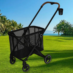 En çok satan kaliteli köpekler ve kediler için evcil hayvan arabası taşınabilir açık katlanır Pet sepeti - Product Image 4