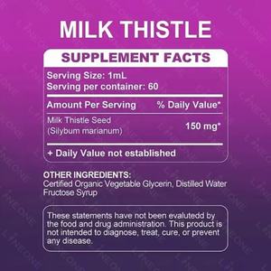OEM/ODM liquido di supporto per la salute del fegato, 1000mg di cardo mariano 80% estratto di silimarina 250mg radice di dente di leone Extra - Product Image 5