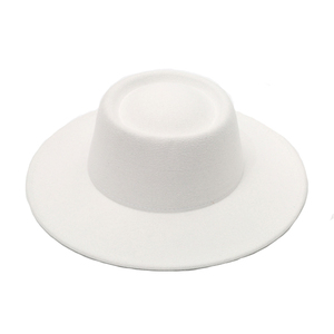 Cổ Điển Châu Âu Và Mỹ Phong Cách Rắn Màu Top <span class=keywords><strong>Hat</strong></span> Tùy Chỉnh Rộng vành Vòng Top Fedora <span class=keywords><strong>Hat</strong></span> - Product Image 3