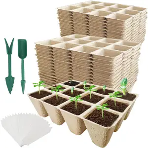 3x4 чашки пульсирующие питомники точки разлагаемые садовые семена лоток для выращивания бумажной целлюлозы лотки для посева питомник войлочный мешок для выращивания