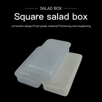 Boîte à salade en plastique, conteneur de stockage alimentaire portable, boîte à lunch givrée sans BPA, conteneur à collation réutilisable, boîte alimentaire pour pique-niques et camping