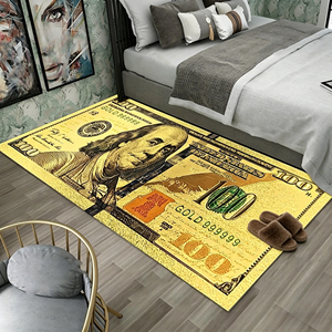 Alfombra con Diseño de Dinero, Alfombras de <span class=keywords><strong>Cien</strong></span> Dólares y <span class=keywords><strong>Euros</strong></span> para Habitación, Juego de Alfombras para Cocina, Alfombras para Dormitorio, Decoración para el Hogar y Eventos - Product Image 1