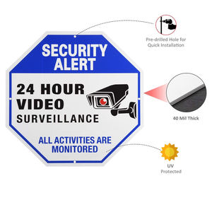 Señal <span class=keywords><strong>de</strong></span> cámara <span class=keywords><strong>de</strong></span> <span class=keywords><strong>seguridad</strong></span> personalizada, <span class=keywords><strong>señales</strong></span> <span class=keywords><strong>de</strong></span> videovigilancia para exteriores, ABS UV impreso, resistente a la intemperie y resistente, <span class=keywords><strong>señales</strong></span> <span class=keywords><strong>de</strong></span> <span class=keywords><strong>seguridad</strong></span> para el hogar - Product Image 3