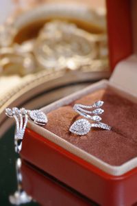 Anillos de Diamantes Redondos y Baguette Naturales de 0.50CT en Oro Sólido de 18K Xinfly - Product Image 4