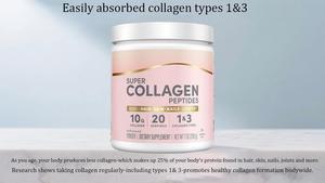Suplemento Dietético VitaHall, Péptidos de <span class=keywords><strong>Colágeno</strong></span> en Polvo, Péptidos de <span class=keywords><strong>Colágeno</strong></span> Hidrolizados en Polvo, Apoya la Salud del Cabello, la Piel, las Uñas y las <span class=keywords><strong>Articulaciones</strong></span> - Product Image 5