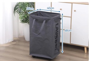 75L có thể gập lại vải giặt giỏ với bánh xe hẹp góc giặt <span class=keywords><strong>Hamper</strong></span> với có thể tháo rời rửa Túi - Product Image 2