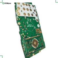 PCB RF Rogers RT/duroid 5880LZ sur mesure, plaqué or dur 14L, 0,508 mm (20 mil), 3-6 GHz, pour communication de défense