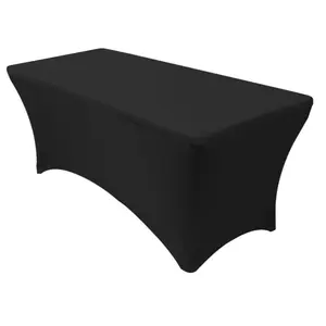 Rectangular 6ft /8ft Spandex Stretch Table Cover for Event Party Decor