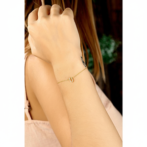 Azuris 925 Sterling <b>Silver</b> Three-Dimensional Letter Bangles and Elegant Bracelets Made in Turkey - Product Image 2