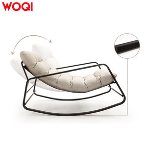 WOQI Poltrona Moderna in Rattan Pieghevole e Portatile, Comoda Sedia Sospesa per Soggiorno con Struttura in Metallo e Cuscino Confortevole, Ideale per Balcone - Product Image 3