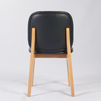 Chaise de restaurant moderne en bois de hêtre massif, chaises de salle à manger nordiques rembourrées, mobilier commercial pour café, hôtel, restaurant
