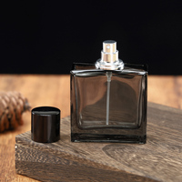 Flacons de parfum rectangulaires en verre de luxe avec pulvérisateur anti-fuite 100ml 50ml 30ml Options d'emballage en boîte
