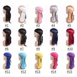 Durag de Seda para Hombres y Mujeres, Durags Sedosos para Ondas, Pañuelo para la Cabeza de Cola Larga, Doo Rag, Gorro de Noche, Bandana Transpirable de Satén Suave Superior - Product Image 3