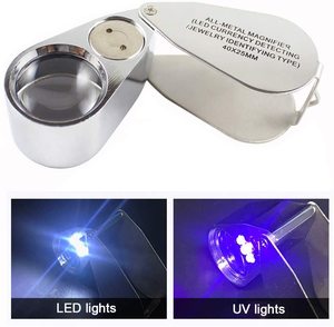 <span class=keywords><strong>Lupa</strong></span> plegable de bolsillo para joyería, <span class=keywords><strong>lupa</strong></span> de <span class=keywords><strong>ojo</strong></span> con luz LED UV, <span class=keywords><strong>lupa</strong></span> de bucle de joyería iluminada de Metal de 40X - Product Image 6