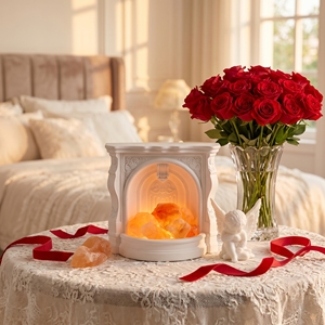 Lámpara de Sal del Himalaya Estilo Chimenea y Kit de Portavelas, un Regalo de Aromaterapia Ideal para el Día de la Madre - Product Image 4