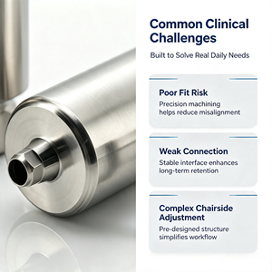 Run Hang BIO Horizons <span class=keywords><strong>MIS</strong></span> Colonne et tige d'implant dentaire pré-fendues en titane forgé, longueur personnalisée 29 mm - Product Image 2