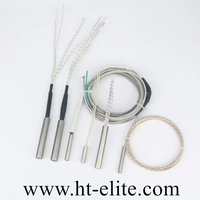 Élément chauffant tubulaire industriel personnalisable à tête unique, chauffage à cartouche haute puissance pour le moulage plastique