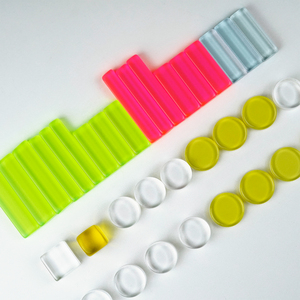 Jetons de <span class=keywords><strong>poker</strong></span> en acrylique transparent coloré, carrés et ronds, solides, pour jeux de société, directement de l'usine - Product Image 1