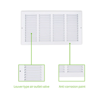 Grille de retour d'air rectangulaire en acier blanc pour climatisation à vendre