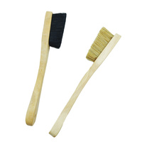 Brosse de bloc de logo personnalisé d'approvisionnement d'usine brosse d'escalade en poils de sanglier avec manche en bois