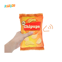 Famipet personalizado al por mayor nueva bolsa de patatas fritas diseño suave peluche mascota chirrido juguete perro de peluche chirriante