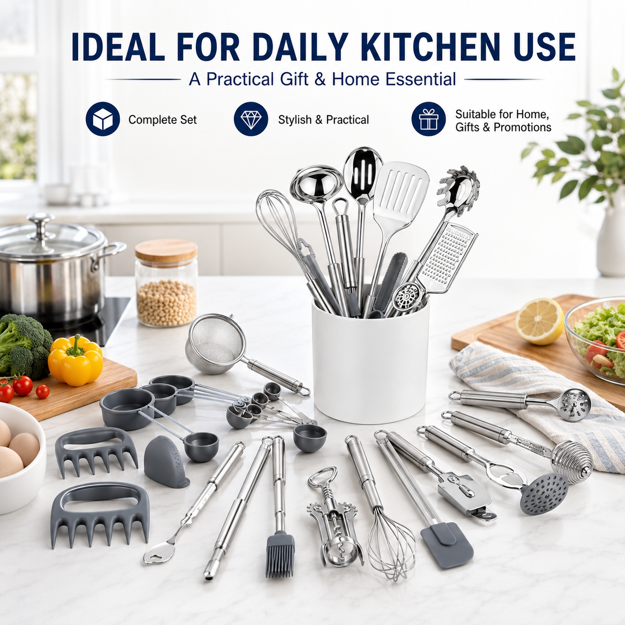35点セット 家庭用ステンレス製キッチン用品セット| Alibaba.com
