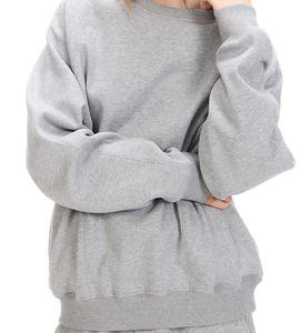 Pull épais 500G avec couche d'air et doublure polaire. <span class=keywords><strong>Coupe</strong></span> segmentée déstructurée vintage. Pull ample à col rond - Product Image 5