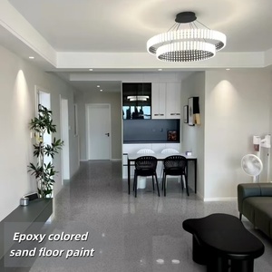 Revêtement de sol époxy autonivelant haute résistance à motif marbre avec sable de quartz coloré pour gymnases intérieurs, aéroports et parkings - Product Image 2