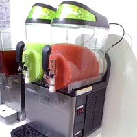 Machine à smoothie et à slush commerciale Dongbei XC224 en acier inoxydable de qualité alimentaire, grande capacité, double cylindre, jus, neige fondante