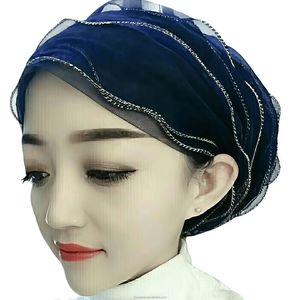 Gorro Interior de Encaje Ecológico para Mujeres Musulmanas, de Cuatro Estaciones, Estilo Étnico Islámico, Transpirable, de Color Sólido, Pañuelo para la Cabeza - Product Image 4