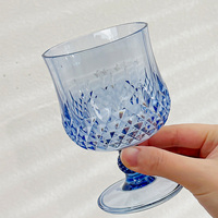 Verres à vin en plastique de 6,7 oz, gobelets en plastique de style vintage, verres à boire incassables, résistants aux chocs, réutilisables