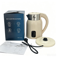 Botol Air Panas Listrik Premium 1500W Bebas BPA Desain Dinding Ganda Sentuhan Dingin Pemanasan Cepat 1.6-2.0L Baja Tahan Karat Rumah Tangga