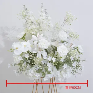 ホールデコレーションシルク花ホワイトローズ人工吊り花桜花アレンジメント結婚式用アーチ - Product Image 6