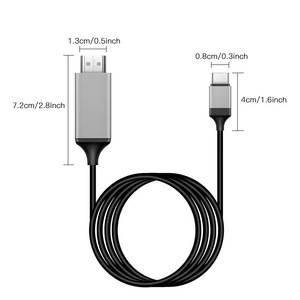 Cable adaptador tipo C a HDMI, 4K Hd, cobre sin oxígeno, chapado en níquel para ordenador portátil, teléfono móvil, tableta, proyector, pantalla, duplicación de pantalla - Product Image 1