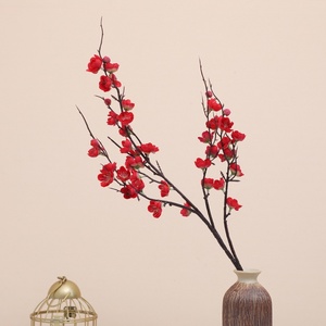 Nouvelle Grande Fleur Artificielle en Soie Style Chinois, Fleur de Prunier à Quatre Branches pour Décoration Hôtelière et Domestique, Ornement Floral de Sol pour l'Hiver - Product Image 4