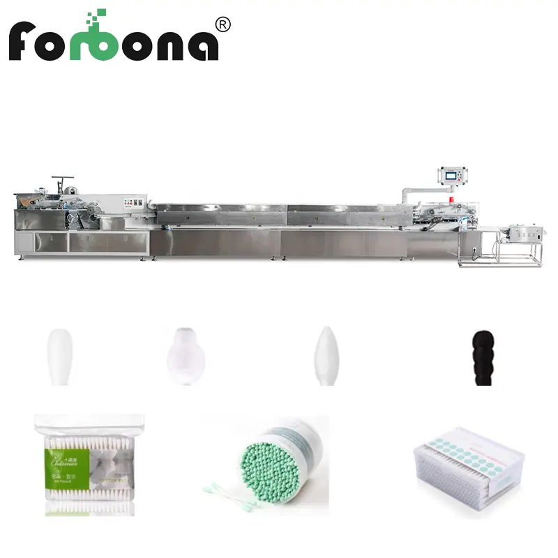 Ligne de production de coton-tige entièrement automatique Forbona machine quotidienne de fabrication et d'emballage de coton-tige