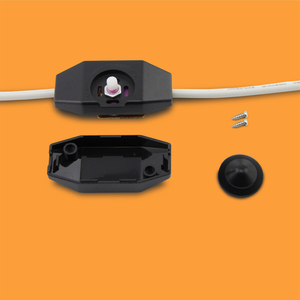 도매 레트로 220V 플라스틱 블랙 노브 조광기 스위치 램프 인라인 - Product Image 4