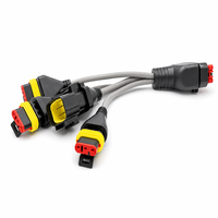 Connecteur automobile étanche personnalisé à 2 broches, faisceau de câblage en Y, 1 à 4 prises mâles/femelles, câblage parallèle, câble gris OEM