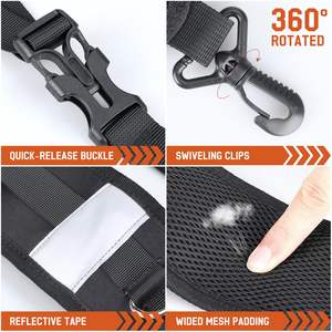 Correas para Mochila, Correa de Hombro para Mochila, Correa de Repuesto Acolchada Ajustable con Clips de Metal/Plástico - Product Image 6