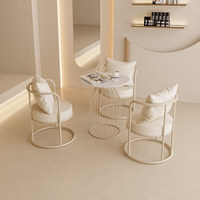 Canapé en fer forgé pour magasin de vêtements, salon de beauté, canapé de réception, ensemble table et chaises de négociation pour vêtements féminins tendance, restaurant