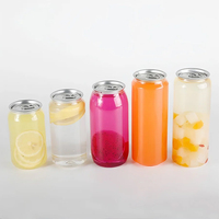 OEM PET 330ml 500ml Latas de plástico con logotipo Latas de alta calidad Botella para beber con latas de aluminio