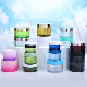 Frascos de plástico vacíos para mascotas con tapa para embalaje de cosméticos, tarro de crema de boca ancha de 5mm de espesor, juego de cosméticos, contenedores de embalaje - Product Image 1