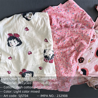 Haute coupe de coton réutilisé chiffons en tissu de couleur claire chiffon de nettoyage chiffons d'escarpements mélange chiffons en tissu de coton pour l'industrie du nettoyage