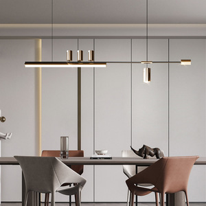 Lámpara de Techo Moderna de Diseño Minimalista para Comedor, Estilo Nórdico Simple y Lujoso, Creativa y Única, Tipo Tira para Barra o Comedor - Product Image 1