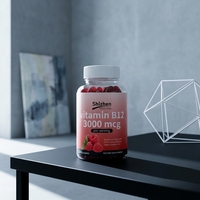 Gummies de Vitamine B12 Haute Puissance 3000mcg Saveur Framboise Végétaliennes Sans Gluten OEM ODM – Emballage Scellé de Sécurité