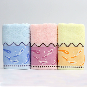 ผ้าขนหนูผ้าฝ้ายแท้ลายปลาเล็ก สำหรับขายส่ง ซูเปอร์มาร์เก็ต ใช้ในครัวเรือน และเป็นของขวัญ ผ้าเช็ดหน้า - Product Image 1