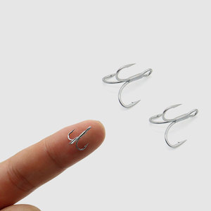 Nouveau hameçon triple renforcé résistant à la rouille, spécial pour la modification de leurres de micro-pêche, adapté aux jig, pencil, minnow, VIB - Product Image 1