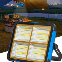 Projecteur Portable Haute Luminosité à Énergie Solaire IP66 en ABS pour Urgences Domestiques, Camping, Marchés Nocturnes et Éclairage Extérieur